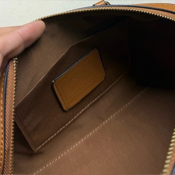 🍓Coach Medium Rowan Satchel In Signature Canvas Powder Pink With Charms - Picture 8 of 9